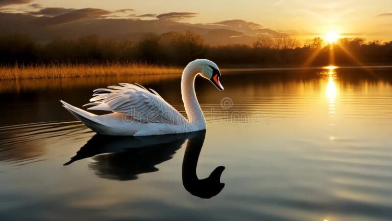 atardecer sereno sobre un lago tranquilo