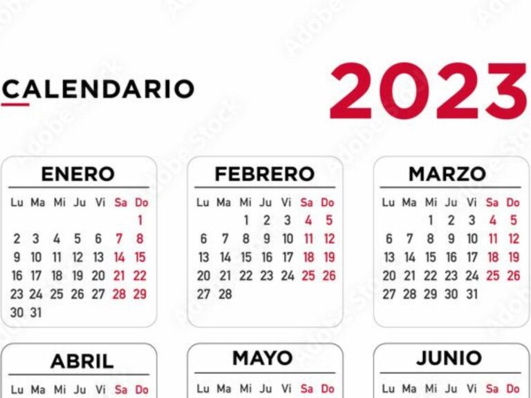 calendario con dias festivos destacados