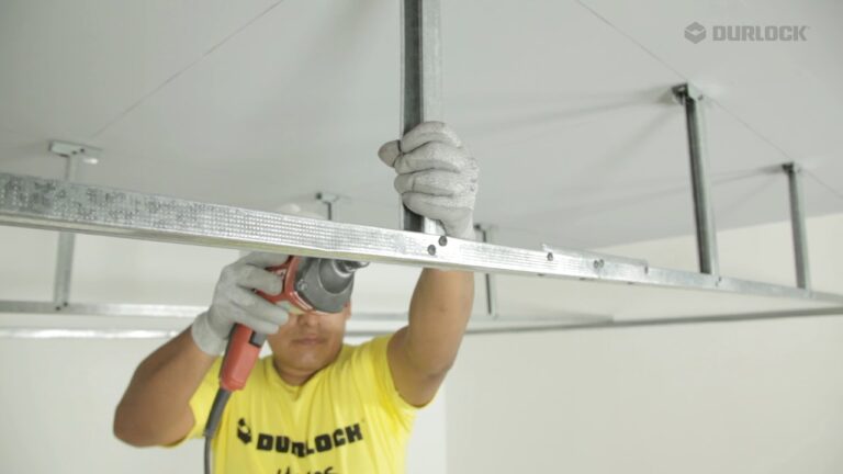 cielorraso de durlock en instalacion