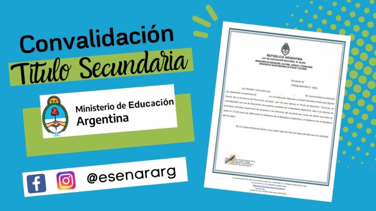 como convalidar un titulo secundario extranjero en argentina