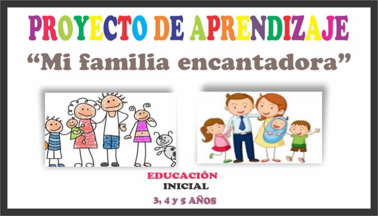 como desarrollar un proyecto sobre la familia en nivel inicial