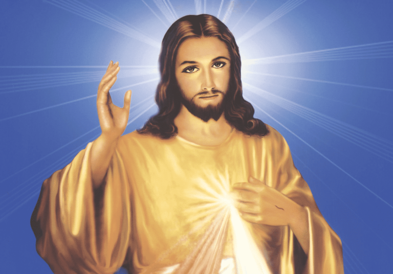 corazon de jesus rodeado de luz divina