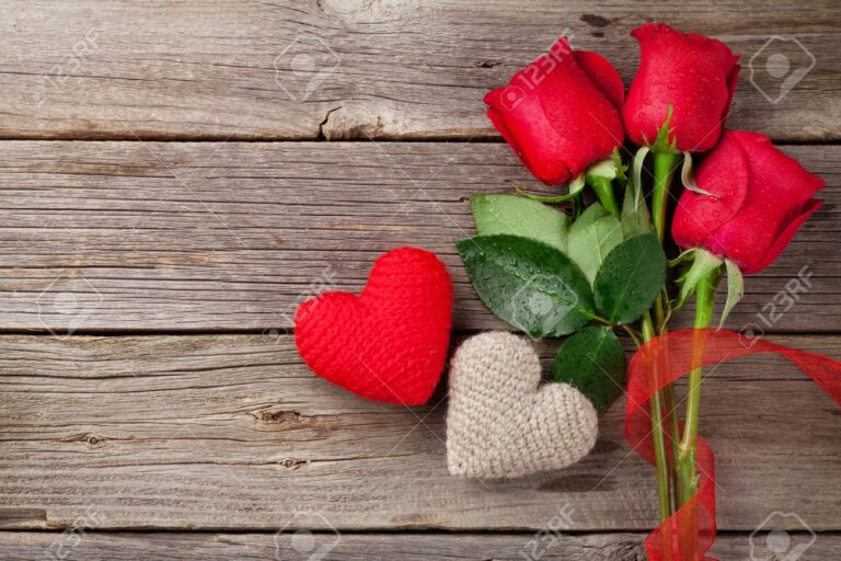 corazones y flores romanticas de san valentin