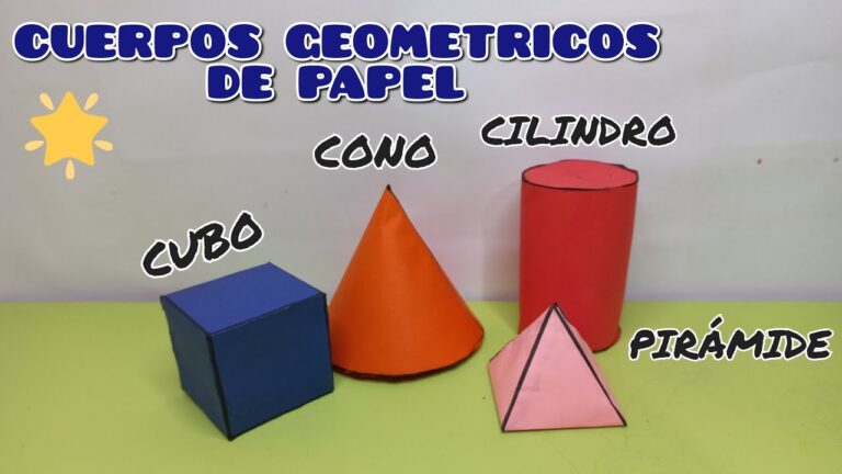 cuerpos geometricos de papel recortados