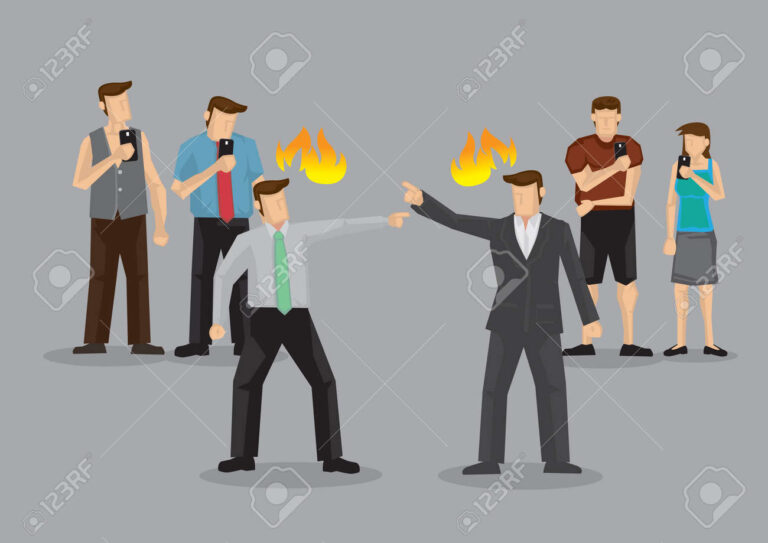 debate acalorado entre dos personas