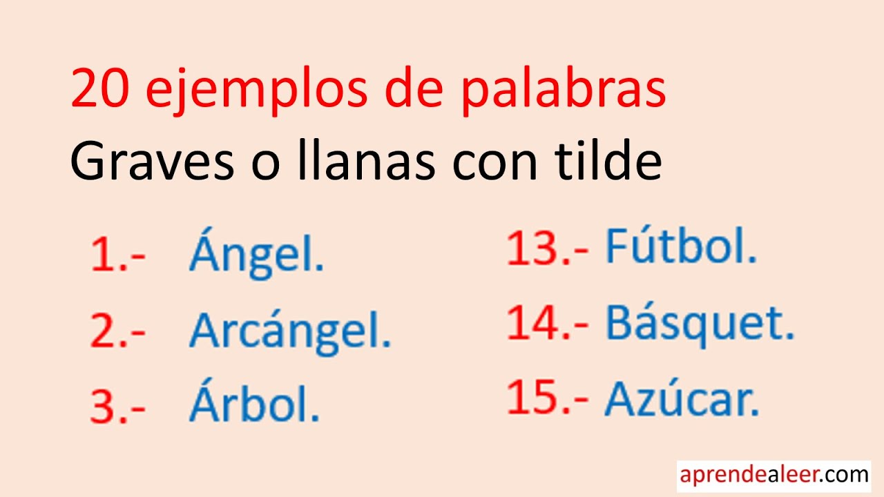 Cuándo se considera que una palabra es grave en español