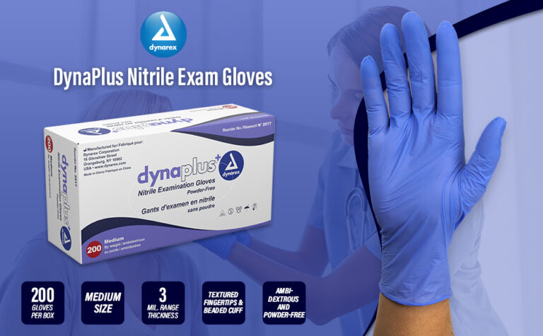 guantes de nitrilo en estanteria de tienda