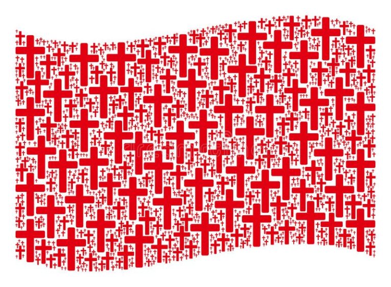 icono religioso con elementos patrioticos