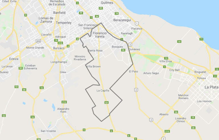 mapa de florencio varela con ubicacion