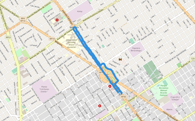 mapa de rutas hacia florencio varela