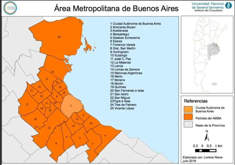 mapa del amba y sus alrededores