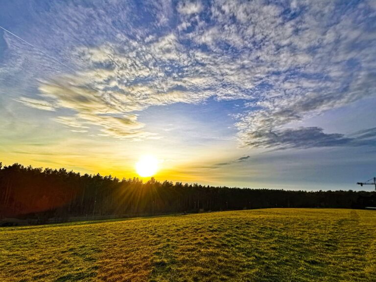 naturaleza tranquila al atardecer