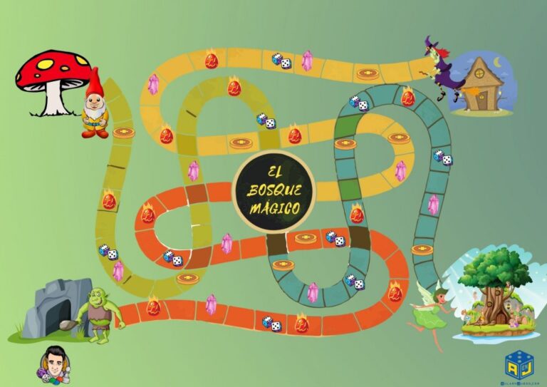 ninos jugando en un bosque magico