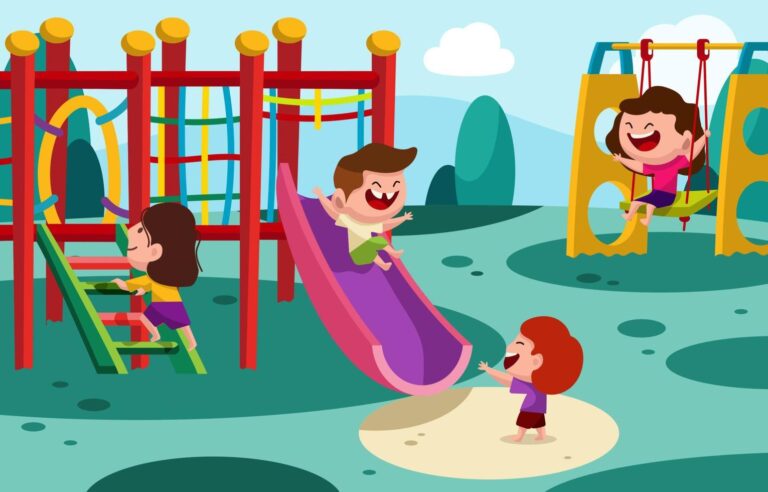 ninos jugando juntos en un parque