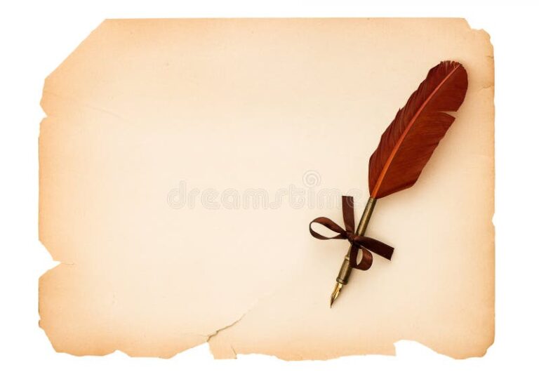 pluma sobre un papel en blanco