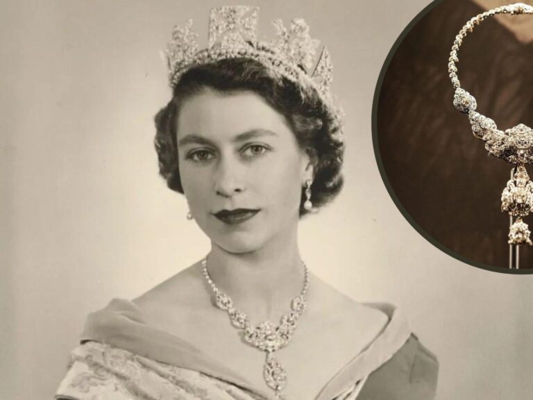 retrato elegante de la reina isabel ii