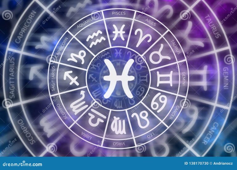signos zodiacales en circulo con piscis