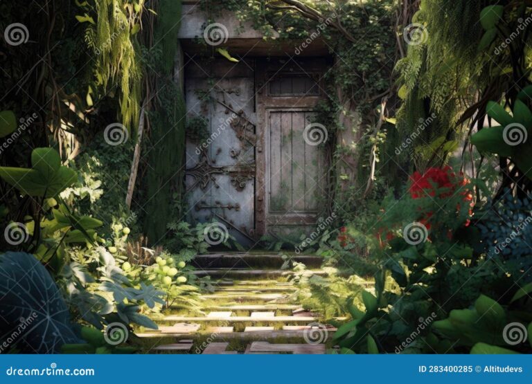 un laberinto con puertas misteriosas