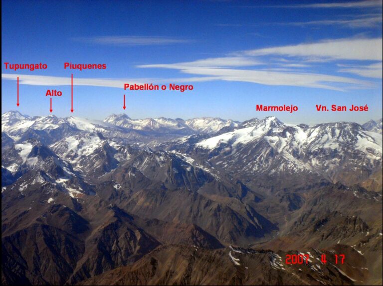 vista panoramica de los andes en varela